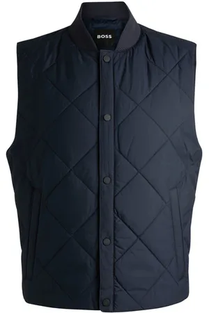 HUGO BOSS Boss - P-canopus Water-repellent Regular-fit Gilet In Dark 50518719 404 - 48 (U.K 38)