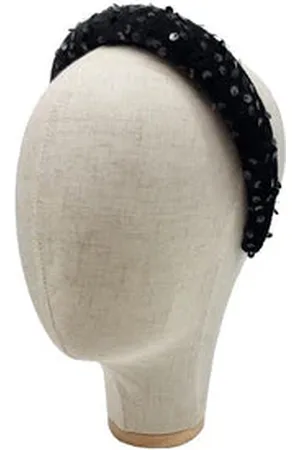 NOOKI DESIGN Albion Sequin Headband - One / Black / 100% Polyester Excluding Trim
