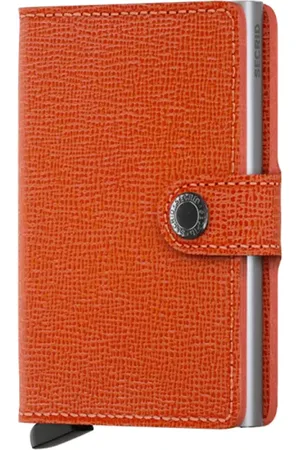 Secrid Mini Leather Wallet - Crisple / Silver