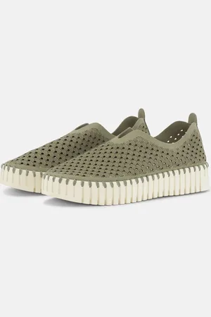 Ilse Jacobsen Tulip Slip On With Chunky Sole - Army - Uk 4/de 37/us 6