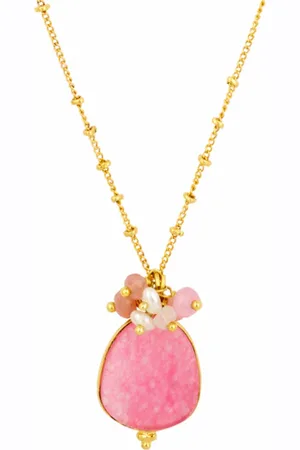 Ashiana Willow Necklace - Pink Jade