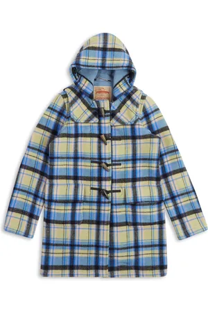 Burrows & Hare Tartan Duffle Coat - M