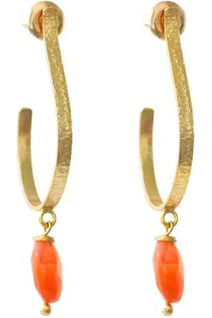 A Beautiful Story Earrings Attracted - Carnelian - - 45 Cm