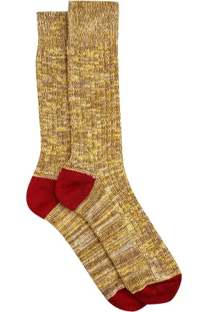 Burrows & Hare Knitted Socks - & Gold