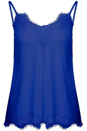 CC Heart Cobalt Lace Cami Top - Uk 16
