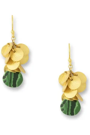 Ashiana Winona Earrings In With Malachite