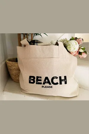 Just 100% Recycled Cotton Beach Bag