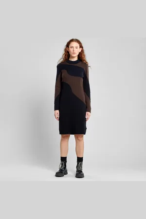 Dedicated Dress Lo Flowy Blocks Coffee Brown/java Brown - Xs
