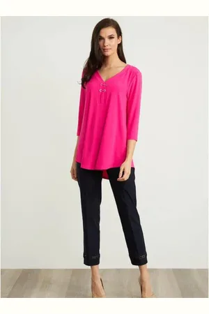 Joseph Ribkoff Cropped Trousers With Cut Out Hem Detail - 8