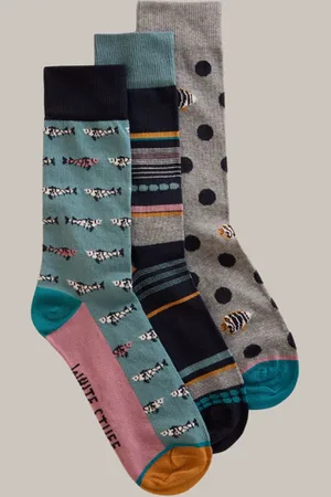 White Stuff 3 Pack Fishing Ankle Socks - Multi - Uk 7-9 / Us 8-10