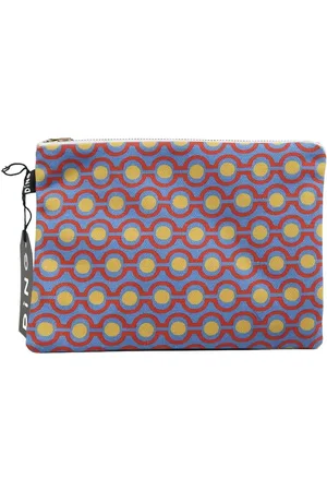 Ding Ding Glasses Design Cotton Pouch - Wedgwood - Medium