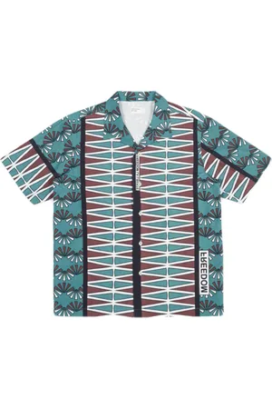 Universal Works Road Trip Shirt In Freedom Print Cotton - S