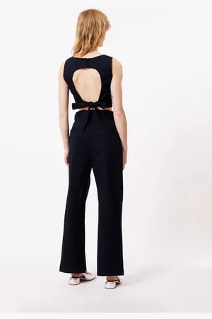 FRNCH Lola Cropped Backless Top - - L