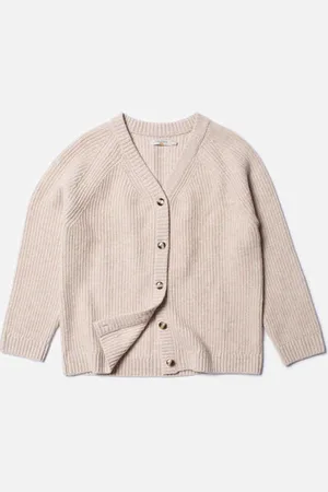 Nudie Jeans Cardigan Kristina Rib Oat - Xs / Beige