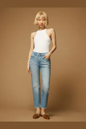 DL1961 Patti Reef Straight High Rise Jeans - 28 / Reef