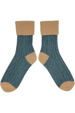 Catherine Tough Cashmere Slouch Socks - And Biscuit - Uk 4-7
