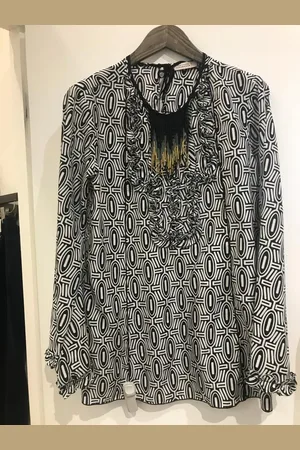 Dorothee Schumacher Geometric Tribe Blouse - 2 / Black/white / Female