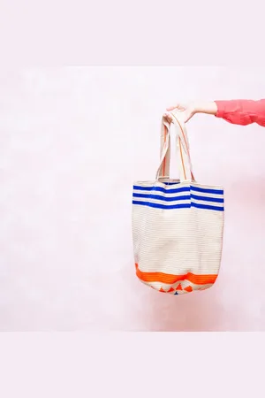 Guanabana Stripped Tote Bag - - Unic