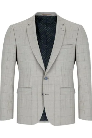 Remus Lucian Windowpane Check Suit Jacket - - 38