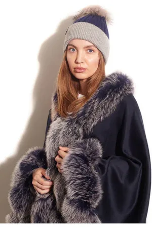 Luxy Harley Pom Pom Hat Navygrey - One Size