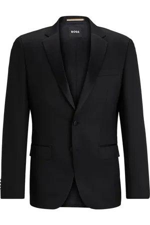 HUGO BOSS Boss - H-huge-tux Slim Fit Tuxedo Jacket In Virgin-wool In 50469191 001 - 46 (U.K 36)