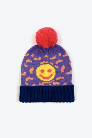 Miss Pompom Smiley Beanie
