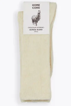 Homecore Chaussettes Alpaga Wheat - 43/46 / Blanc