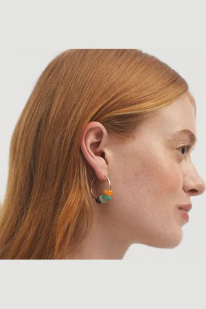 Nice Things Stone Earrings - Nectarine
