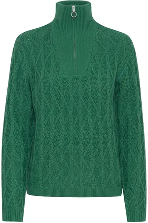 B YOUNG Byotinka Half Zip Jumper Foliage - Uk 8