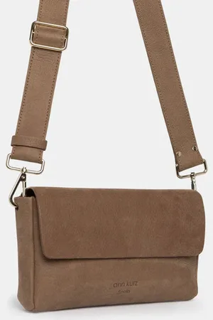 Ann Kurz Large Nubuck Leather Bag