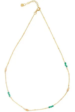A Beautiful Story Longing Aventurine Citrine Plated Necklace