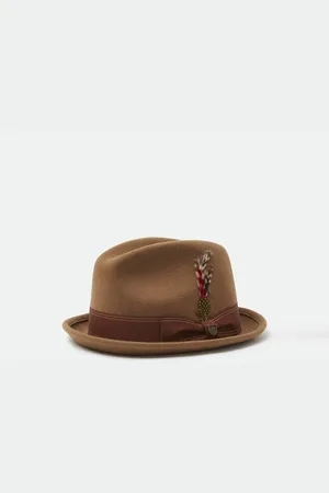 Brixton Gain Washed Fedora Hat - M