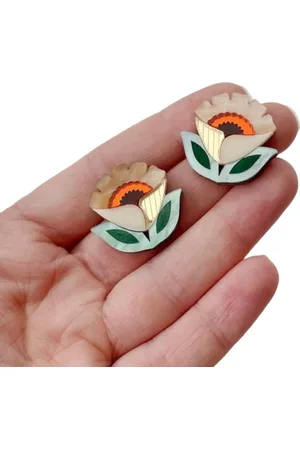 Rosa Pietsch Floral Statement Stud Earrings Isobel