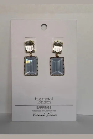 Big Metal London Cosette Allure Cut Luxe Earrings - Pink