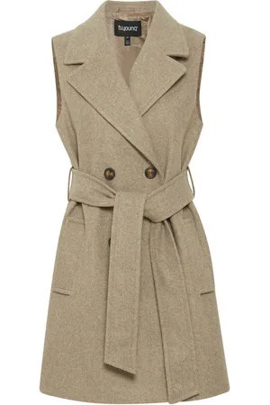 B YOUNG Bycilia Waistcoat Sepia Tint Melange - Uk 10