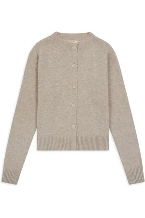 Burrows & Hare Knitted Cardigan Wheat - L (12-14)