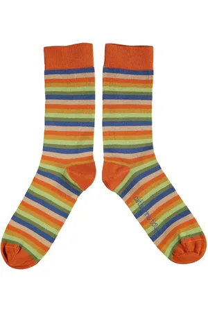 Catherine Tough Mens Cotton Ankle Socks - Stripes - Uk 8-11