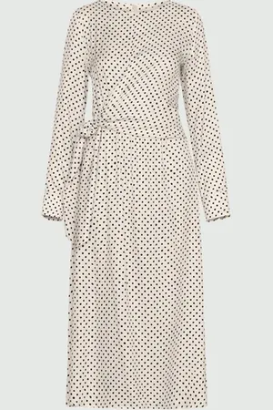 MARELLA Robinia Polka Dot Patterned Twill Midi Dress 24132211412 Col 001 - Uk 16