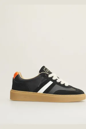 Serafini Court Trainers , Grey & Orange - 37