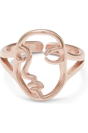 A Weathered Penny 18k Rose Plated Face Ring