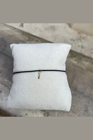 Acmée Bracelet Chiffre Éternité - Cordon Noir