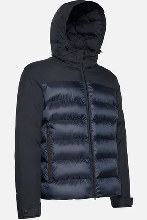 Geox - Sapienza Short Mixed Media Puffer Jacket In Dress M3628jtc175f1733 - 54 (U.K 44)
