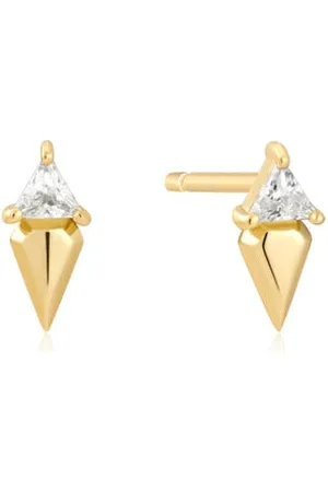 ANIA HAIE Triangle Cubic Zirconia Geometric Stud Ear Jackets