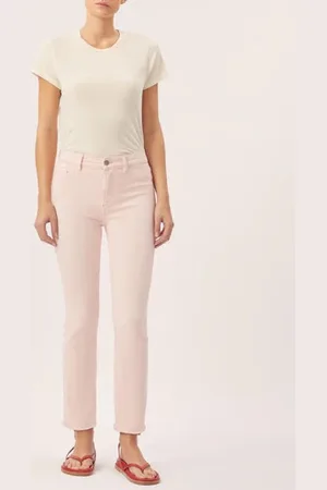DL1961 Mara Straight Ankle Jeans - 26 / Pink Peony