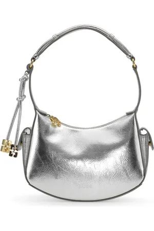 Ganni Metallic Shoulder Bag - One Size / Silver / Female
