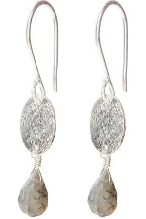 A Beautiful Story Earrings Hopeful - Labradorite - Silver Grey - 4 Cm