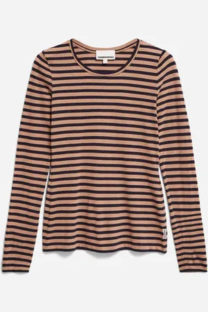 Armedangels Enriccaa Dust Night Sky Striped Long Sleeve - Xs