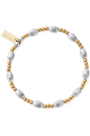 ChloBo Corrugated Oval Bracelet - & Silver