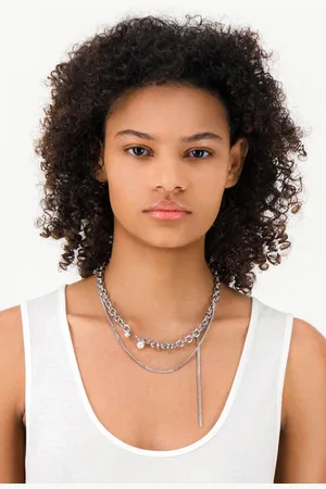 Justine Clenquet Chase Necklace Palladium