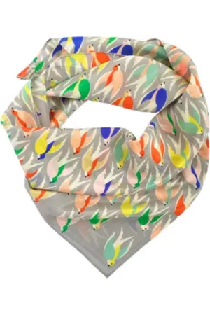 Elvira Van Vredenburgh Designs Birds In Flight Silk Scarf